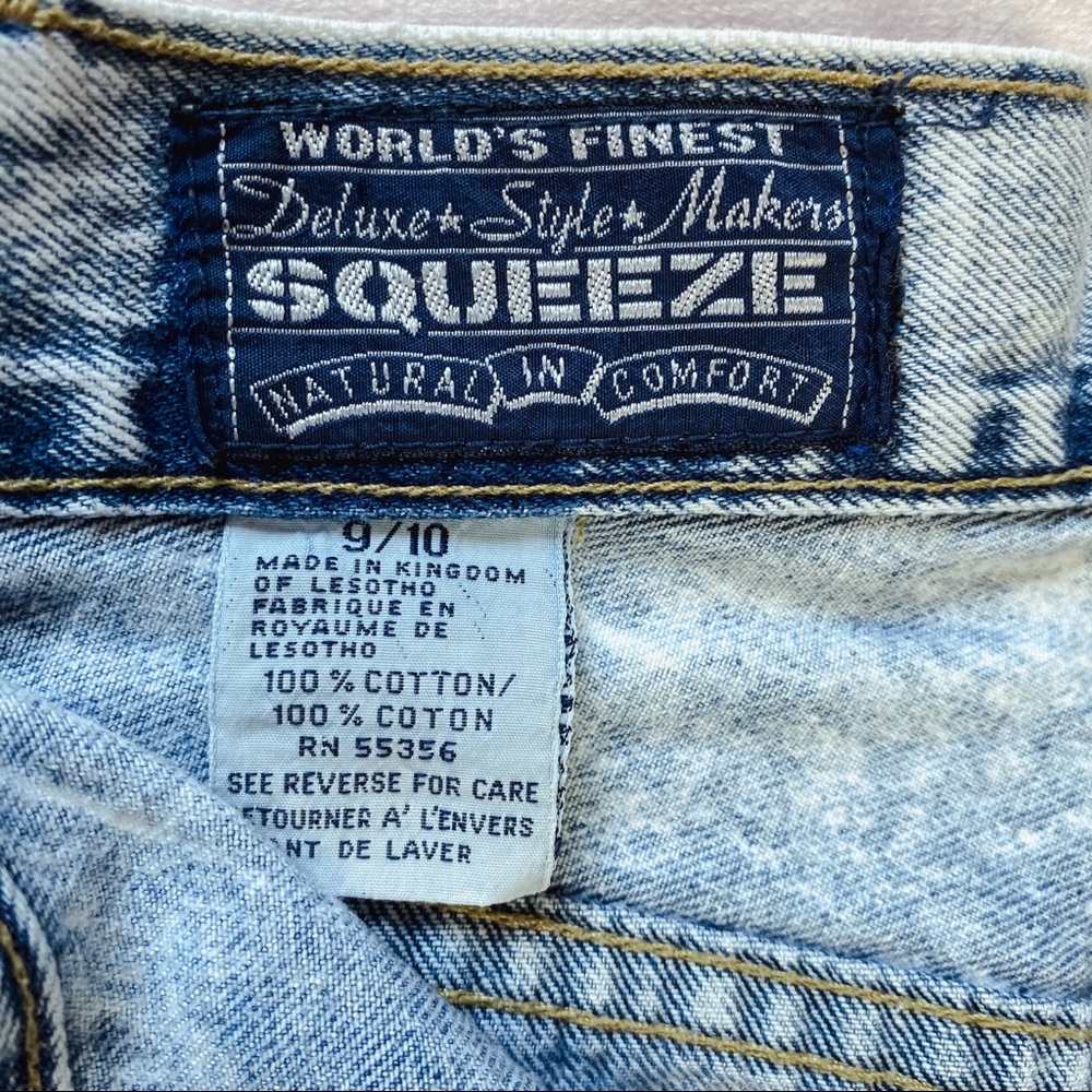 ⭐️ VINTAGE ⭐️ 90's SQUEEZE High Waisted Jean Skort - Picture 7 of 8